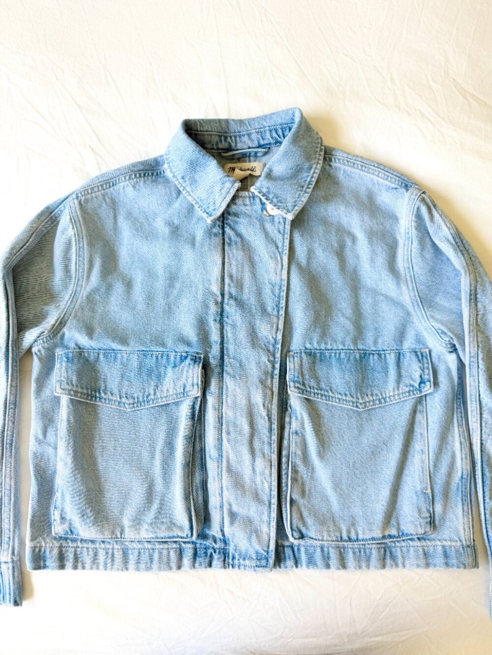 Madewell Kirkham Wash Cropped Cargo Jacket - Picture 5 of 16